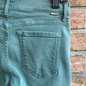 Mother Legging Jeans The Charmer Green Sz 28